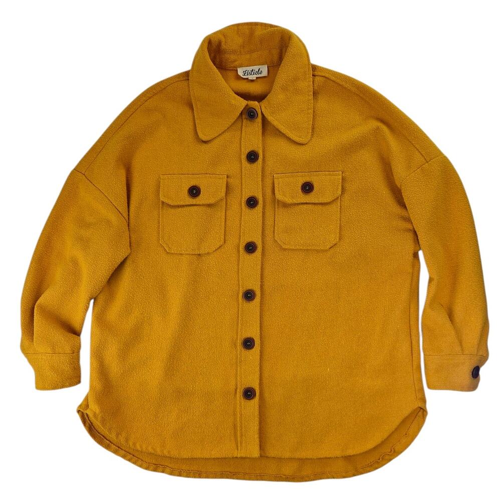 Listicle | Mustard Yellow-Over Sized- Shacket | Size Small